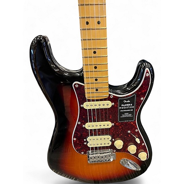 Used 2025 Fender PLAYER II MODIFIED STRATOCASTER HSS 3 Color Sunburst Solid Body Electric Guitar