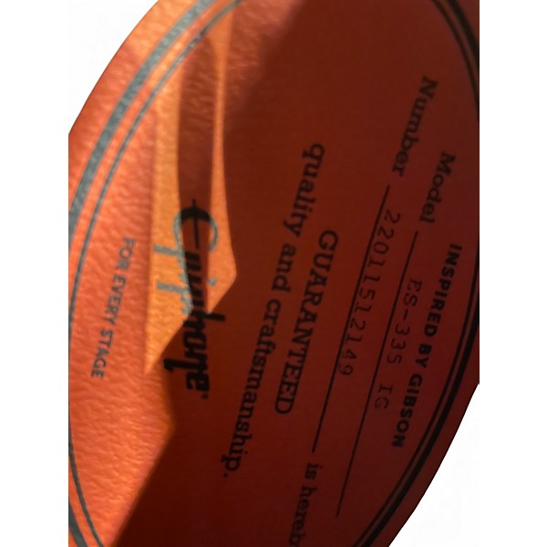 Used 2022 Epiphone ES335 Inverness Green Hollow Body Electric Guitar