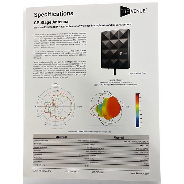 Used RF Venue cp stage antenna