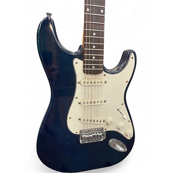 Used J. Reynolds Double Cut Navy blue Solid Body Electric Guitar