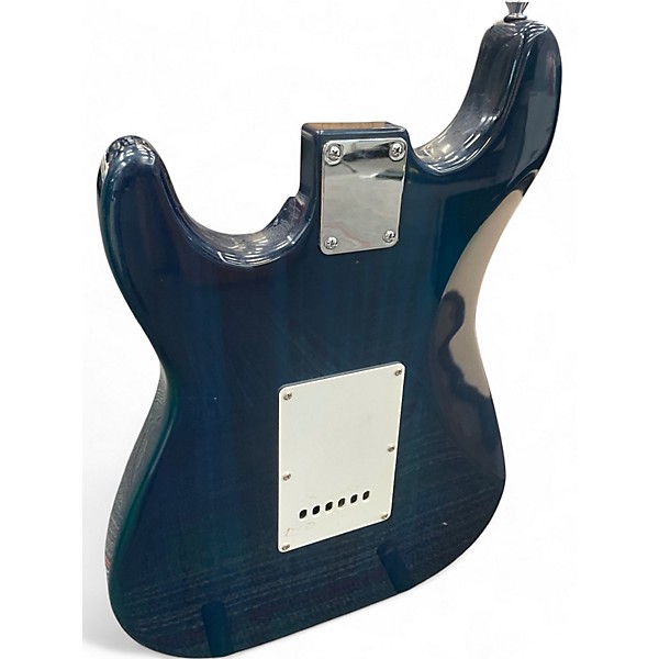 Used J. Reynolds Double Cut Navy blue Solid Body Electric Guitar