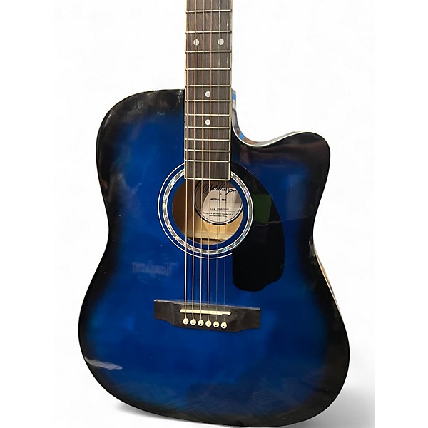 Used Ashthorpe C85 Blue Acoustic Electric Guitar
