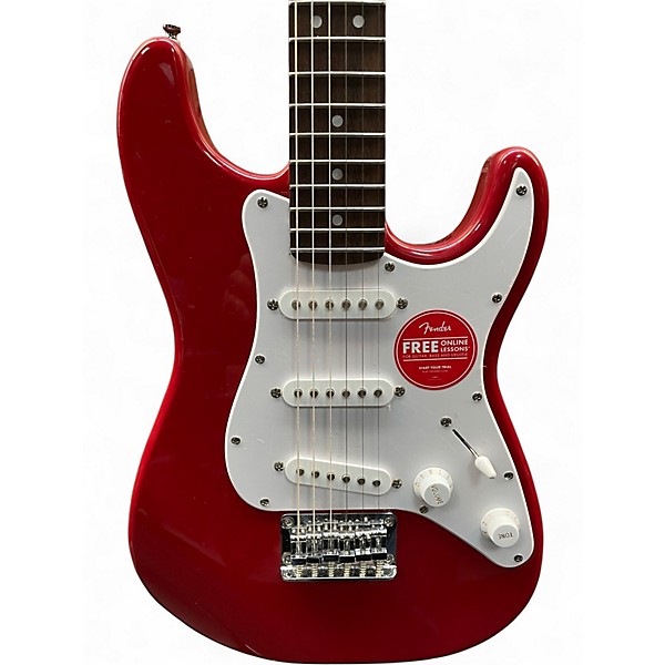 Used Squier Affinity Stratocaster Chrome Red Solid Body Electric Guitar