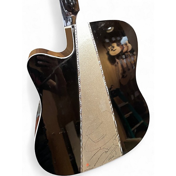 Used Esteban COLLECTOR'S EDITION AMERICAN LEGACY CUTAWAY Black and Silver Acoustic Electric Guitar