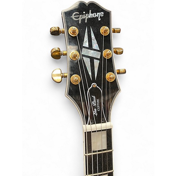 Used Epiphone Les Paul Custom Antique Ivory Solid Body Electric Guitar