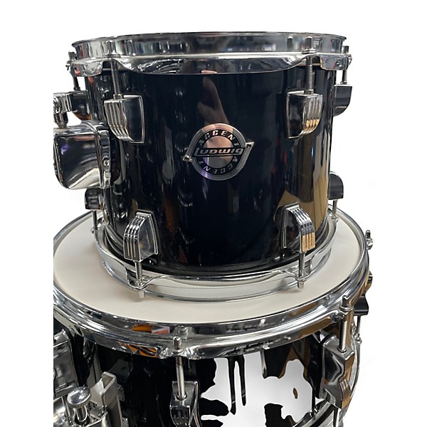 Used Ludwig 5 Piece Accent Black Drum Kit