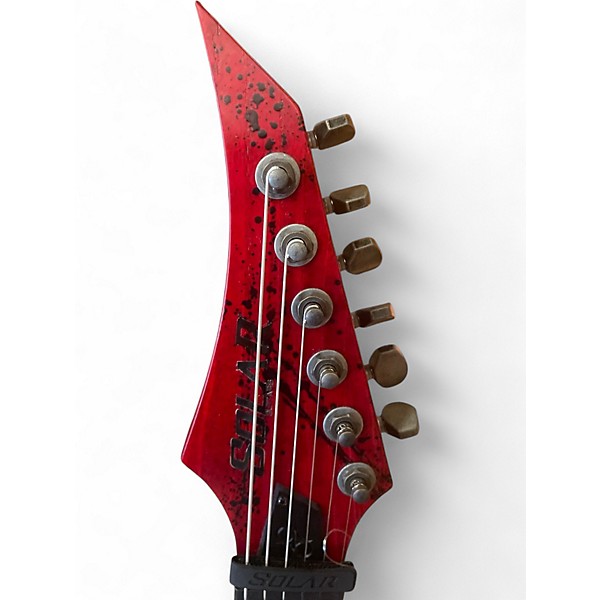 Used Solar Guitars V1.6 Chrome Red Solid Body Electric Guitar