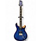 Used PRS SE CUSTOM 24-08 Quilt Blue Solid Body Electric Guitar thumbnail