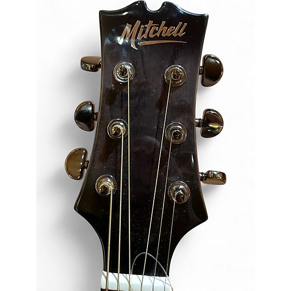 Used Mitchell MX430 MIDNIGHT BLACK EDGE BURST Acoustic Electric Guitar