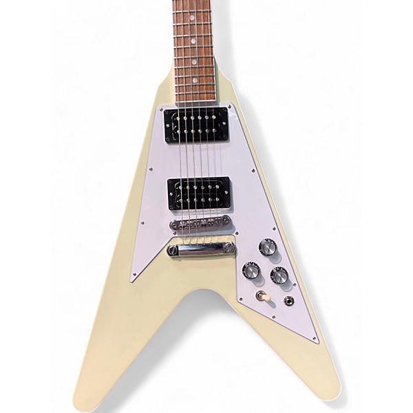 Used 2025 Gibson Flying V 70s Classic White Solid Body Electric Guitar