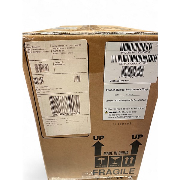 Used Fender Mustang I V2 20W 1X8 Guitar Combo Amp