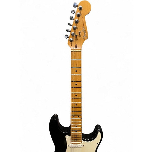 Vintage 1997 Fender American Standard Stratocaster Black Solid Body Electric Guitar