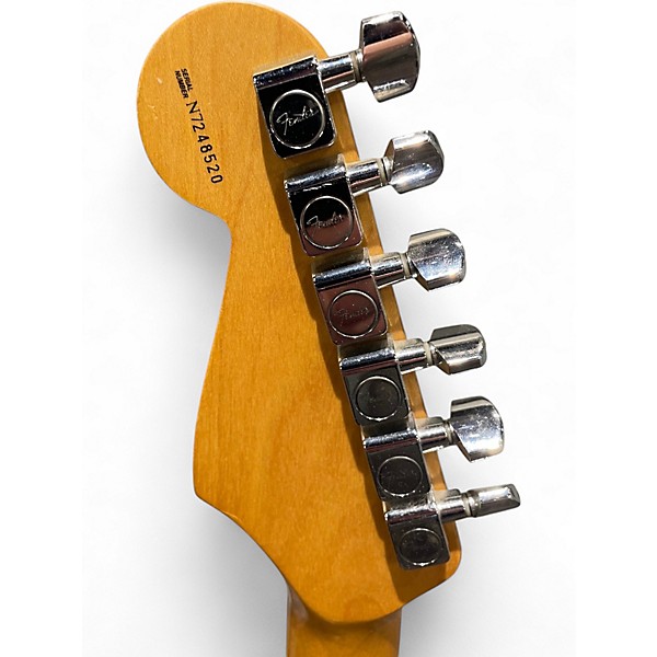 Vintage 1997 Fender American Standard Stratocaster Black Solid Body Electric Guitar