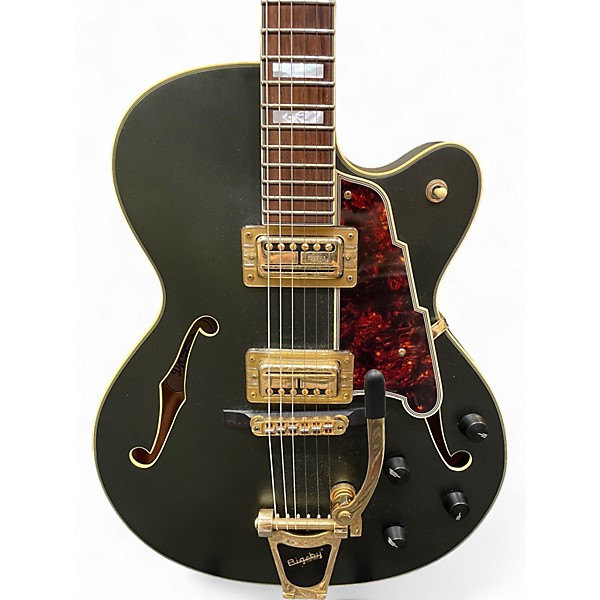 Used D'Angelico DLX-175 Green Hollow Body Electric Guitar