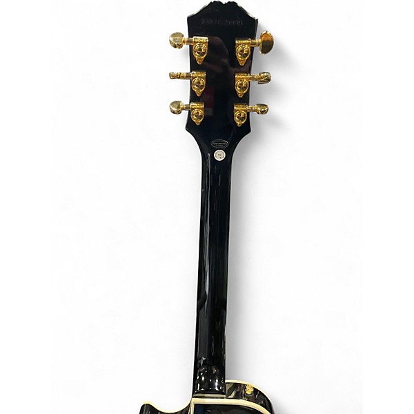 Used 2023 Epiphone Les Paul Custom Black and Cream Solid Body Electric Guitar