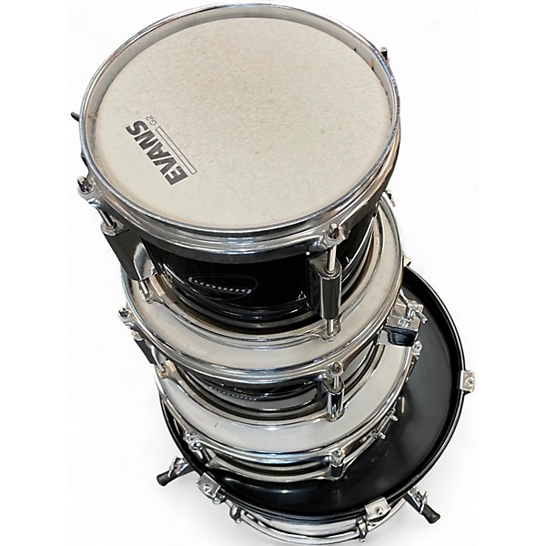 Used Ludwig 5 Piece JUNIOR KIT Black Drum Kit