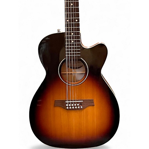 Used Seagull S12 CH CW GT Presys II Sunburst 12 String Acoustic Electric Guitar