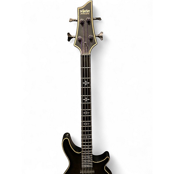 Used Schecter Guitar Research Hellraiser Extreme 4 String Trans Black Electric Bass Guitar