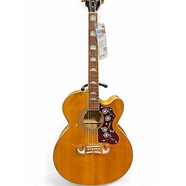 Used Epiphone EJ200SCE Vintage Natural Acoustic Electric Guitar
