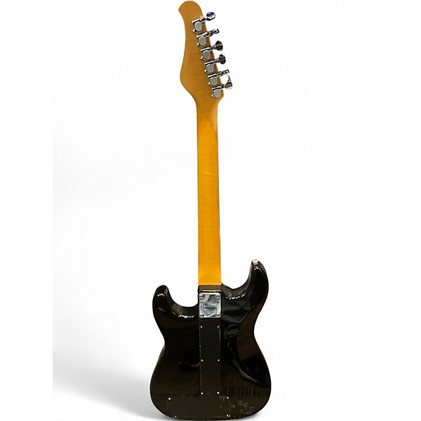 Used Optek Music System FRETLIGHT 200 SERIES STRAT Black Solid Body Electric Guitar