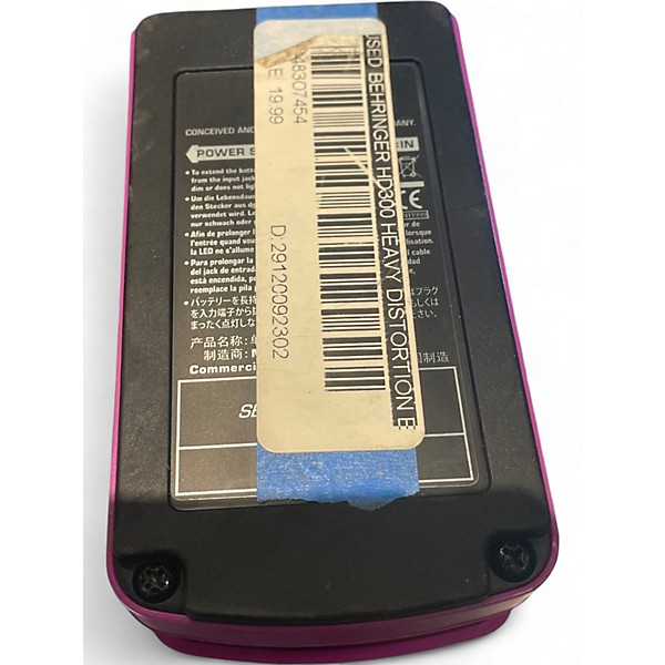 Used Behringer HD300 Heavy Distortion Effect Pedal