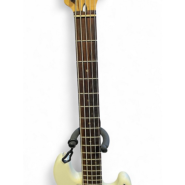 Used Fender Deluxe Active Jazz Bass V 5 String WHITE Electric Bass Guitar