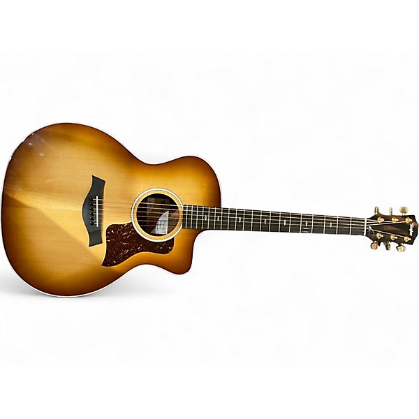 Used Taylor 214CE DLX SEB 2 Color Sunburst Acoustic Electric Guitar