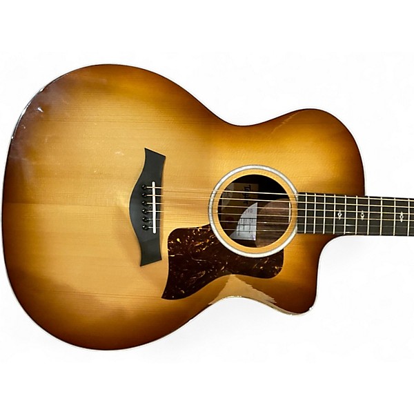 Used Taylor 214CE DLX SEB 2 Color Sunburst Acoustic Electric Guitar