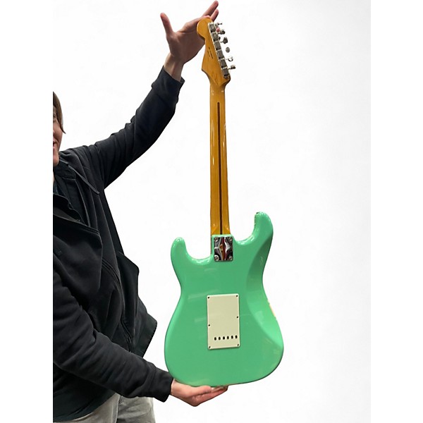 Used Fender MIJ 50's Traditional Stratocaster Surf Green Solid Body Electric Guitar
