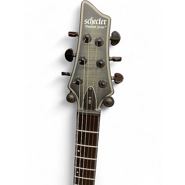 Used Schecter Guitar Research KM6 GREY Solid Body Electric Guitar