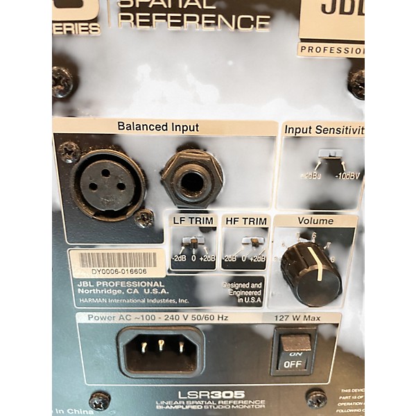 Used JBL LSR305 Pair Powered Monitor