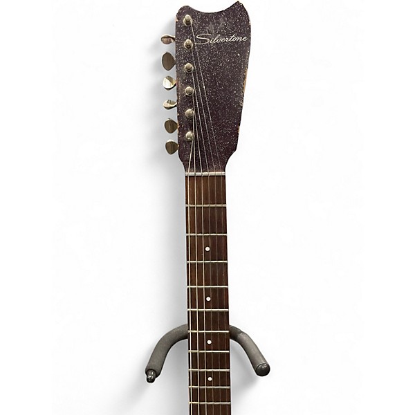 Vintage 1962 Silvertone Model 1457 Red Sparkle Solid Body Electric Guitar