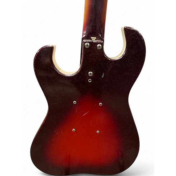 Vintage 1962 Silvertone Model 1457 Red Sparkle Solid Body Electric Guitar