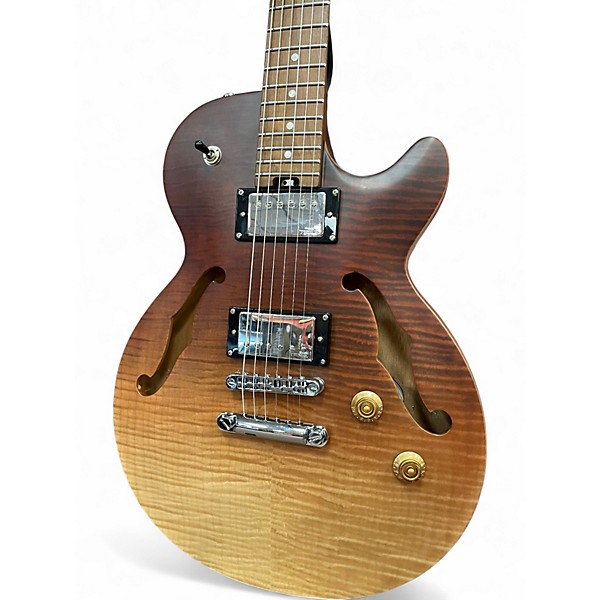 Used Harley Benton LP Hollow Body Frost Flame Hollow Body Electric Guitar