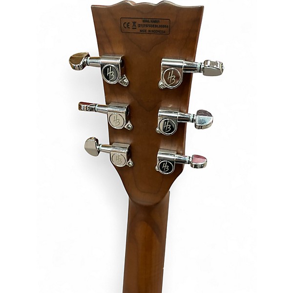 Used Harley Benton LP Hollow Body Frost Flame Hollow Body Electric Guitar