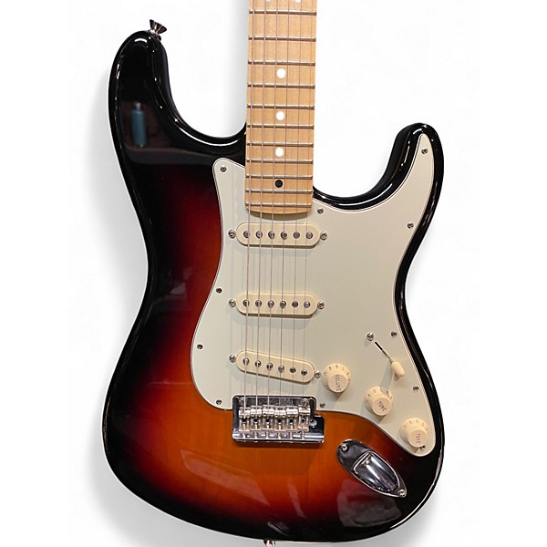Used Fender American Professional Stratocaster SSS 3 Tone Sunburst Solid Body Electric Guitar