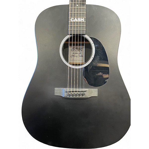 Used Martin Dx Johnny Cash Black Acoustic Electric Guitar