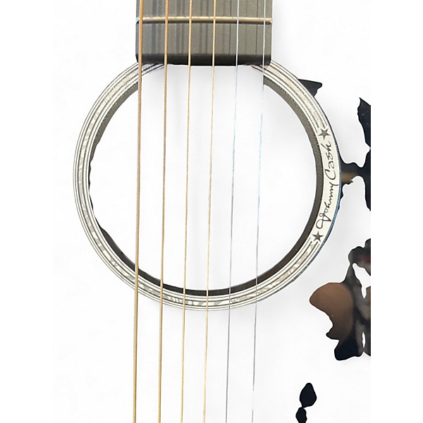 Used Martin Dx Johnny Cash Black Acoustic Electric Guitar