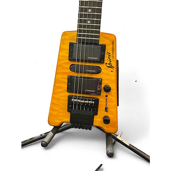 Used Steinberger SPIRIT GT PTO Yellow Tiger Solid Body Electric Guitar