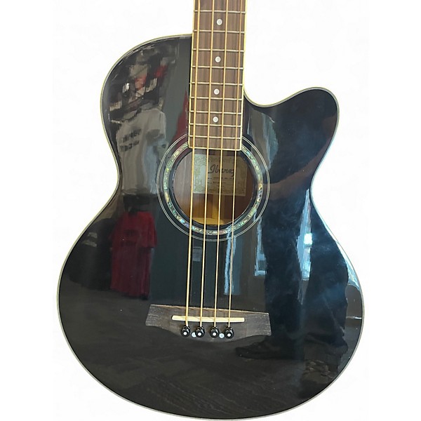 Used Ibanez aeb10be Black Acoustic Bass Guitar