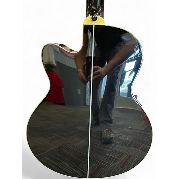 Used Ibanez aeb10be Black Acoustic Bass Guitar