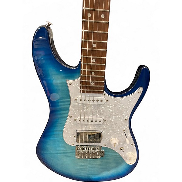 Used Ibanez AZ22S1F STANDARD BLUE FLAME Solid Body Electric Guitar