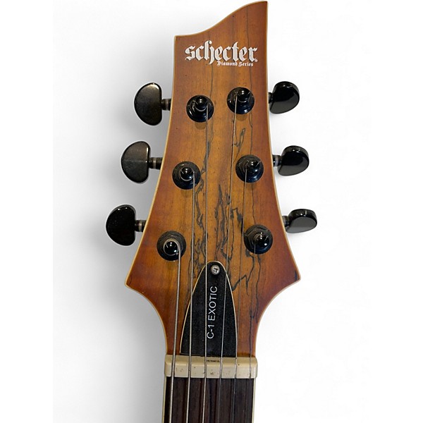 Used Schecter Guitar Research C1 EXOTIC Natural Solid Body Electric Guitar