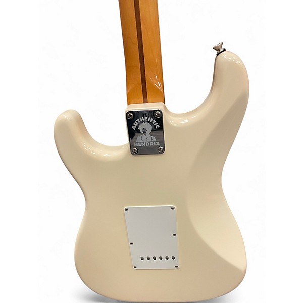 Used Fender Jimi Hendrix Stratocaster Olympic White Solid Body Electric Guitar