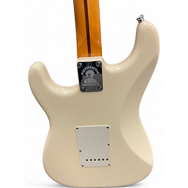 Used Fender Jimi Hendrix Stratocaster Olympic White Solid Body Electric Guitar