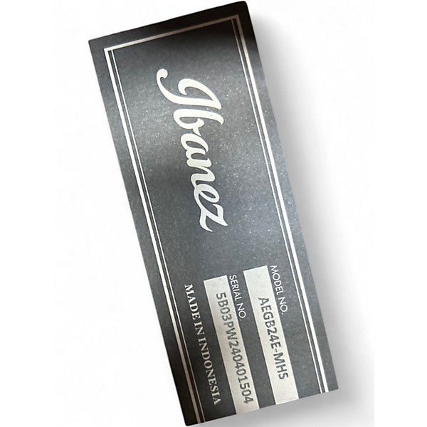 Used Ibanez aegb24e-mh5 Tobacco Burst Acoustic Bass Guitar