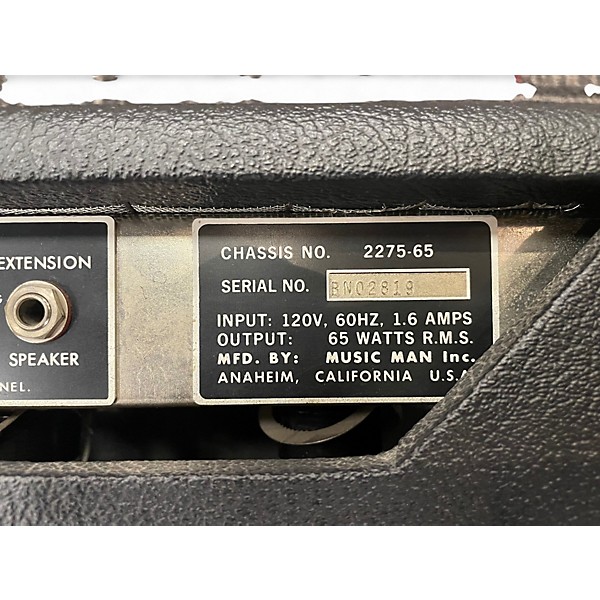 Vintage 1970s Ernie Ball Music Man Sixty-Five Reverb Guitar Amp Head