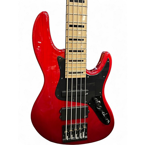 Used Bass Mods KM5 Red Electric Bass Guitar