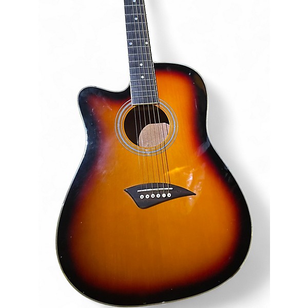 Used Kona LEFT HANDED CE Sunburst Acoustic Electric Guitar