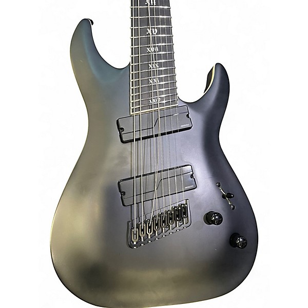 Used Schecter Guitar Research C-8 MS SLS Elite Evil Twin Satin Black Solid Body Electric Guitar